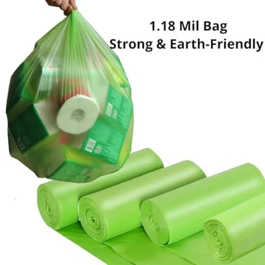 Biodegradable Trash Bags 13 Gallon PlantBased Tall Kitchen Compostable Waste Bags Heavy Duty 118 Mil Leakproof for Large Tras C251119