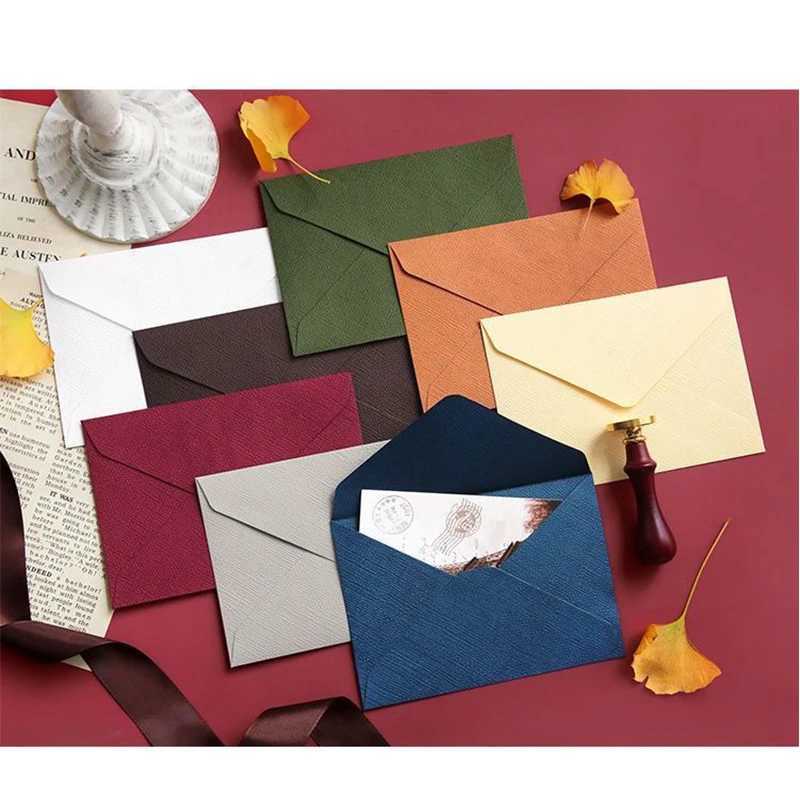 50PCS/Lot 16x11cm Greeting Cards Linen texture Envelopes Classical Blank Envelopes Wedding Invitation Envelope Gift Envelope G251119