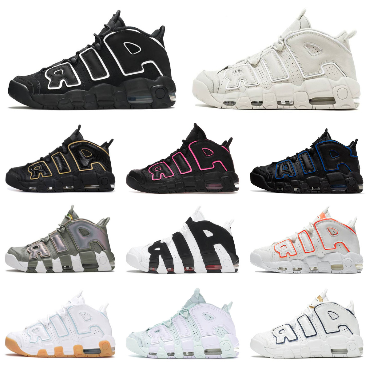 Trainers 96 OG Mens Sports Basketball Shoes Classic 96s Black White Blue Grey Red Action Grape UptemPos Outdoor Shoe Light Aqua Orange MorE Green Jogging Sneakers S89