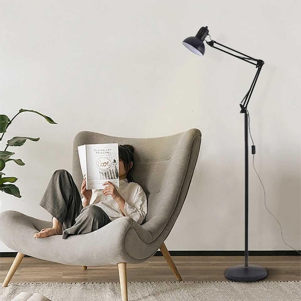 MARPOU LED Floor Lamp For Living Room Adjustable Floor Stand Light Dimmable Indoor Bedroom Standing Reading Light Office Decorat M251119