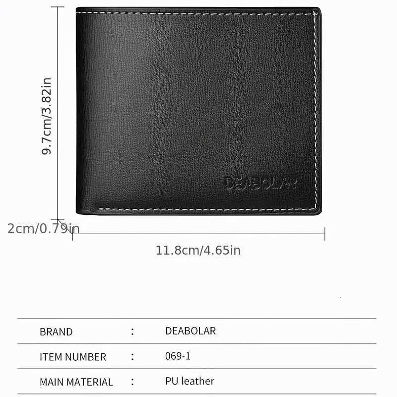 Leather Men Short Wallet Thin Style Folding Young Men Credit Card Holder WalletT251119