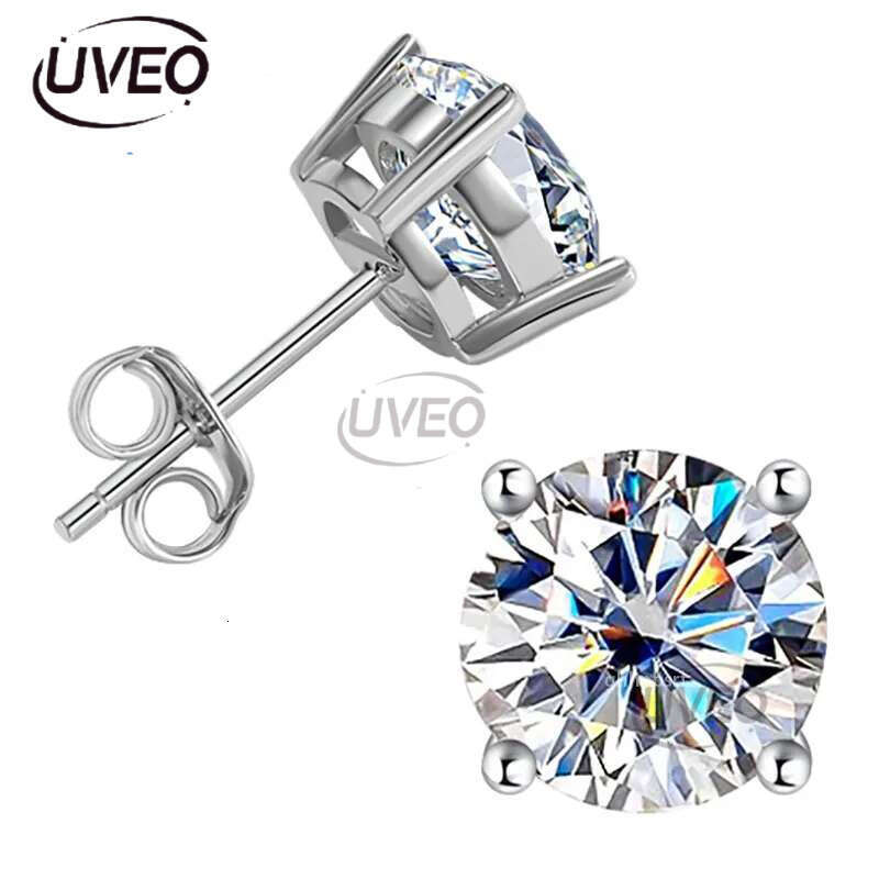 stud designer for women men solid sterg sier pass dia tester with certificate VVS1 D color moissanite earrings jewelry woman gift