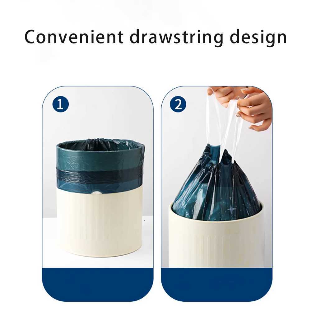 Non tear drawstring garbage bag for household use handheld thickened with rope kitchen bucket pocket cleaning C251119