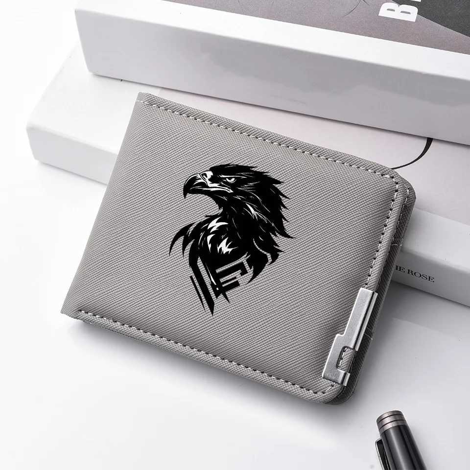 Mens Personalized PU Leather Wallet with Eagle Print Pattern Multi-Slot Short WalletT251119