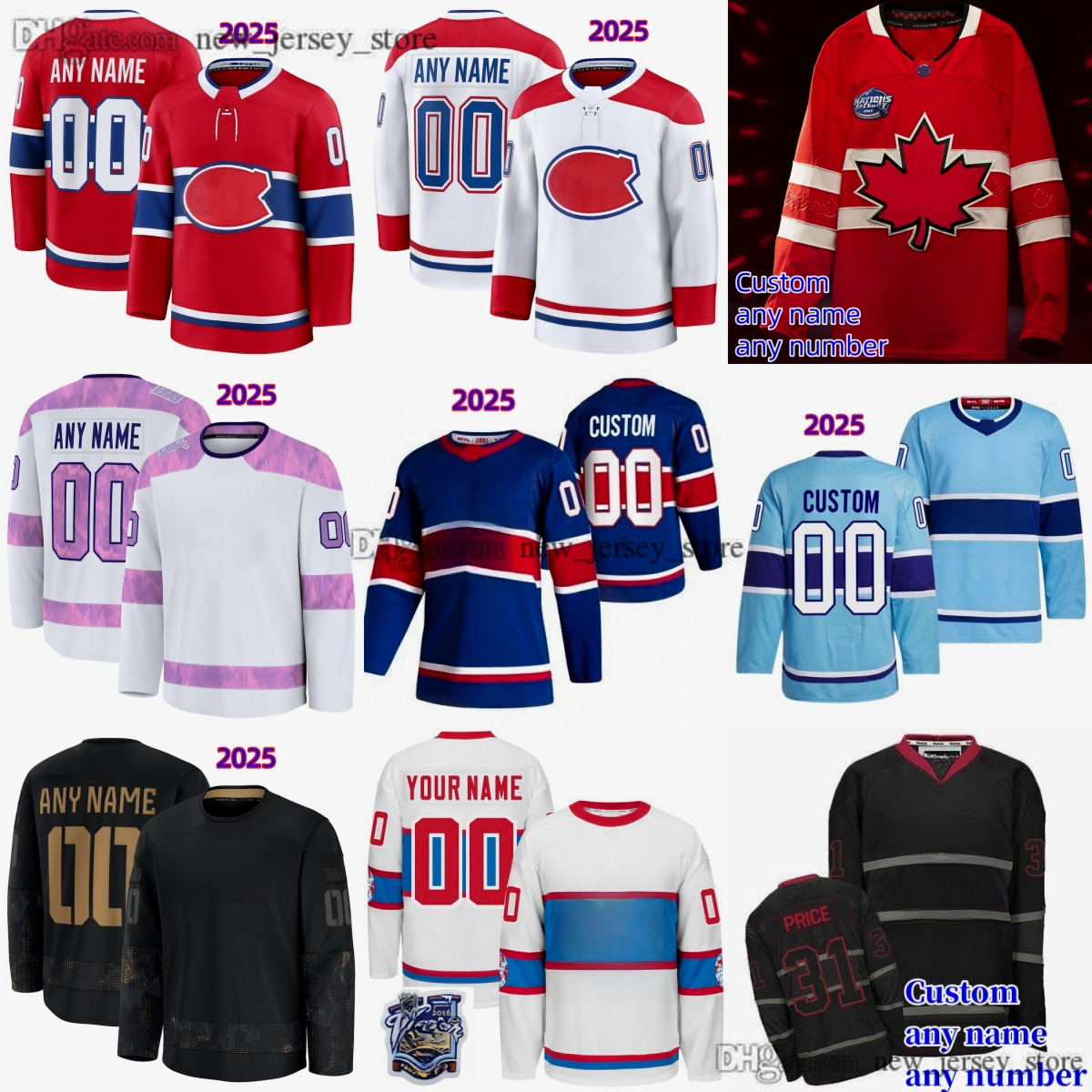 DIY Design Custom Hockey 93 Ivan Demidov Jersey 13 Cole Caufield Nick Suzuki Lane Hutson Juraj Slafkovsky Patrick Roy Brendan Gallagher David Savard Joel Armia Price