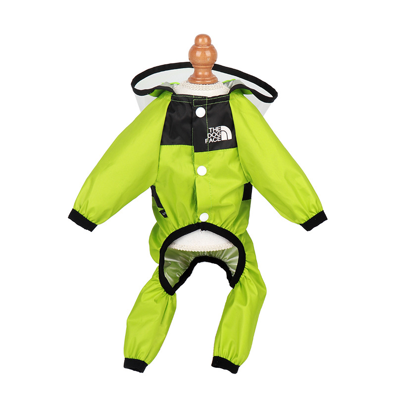 Dog Rain Coat Pet Clothes Waterproof Canine Raincoat With Clear PU Material Perfect For Every Season