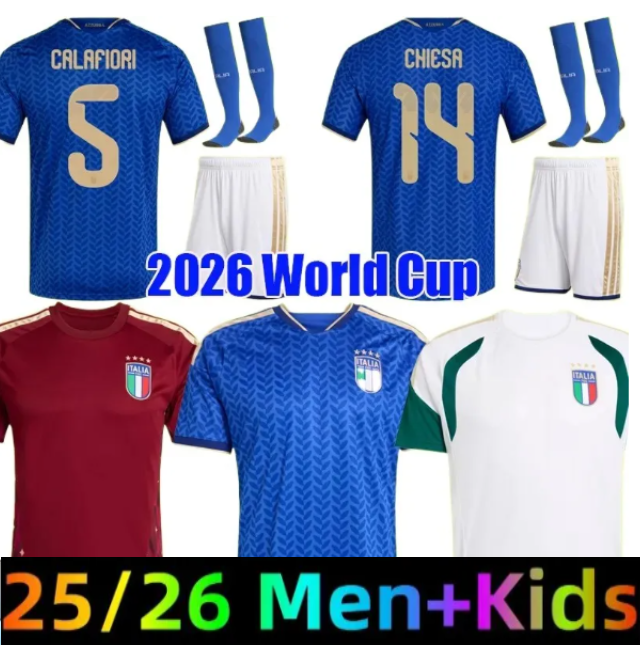 25 26 ItalyS national football team Soccer Jerseys RETEGUI BARELLA FRATTESI PELLEGRINI 2025 2026 Italia Women's Shirts GIRELLI Player Version Men Kids kits