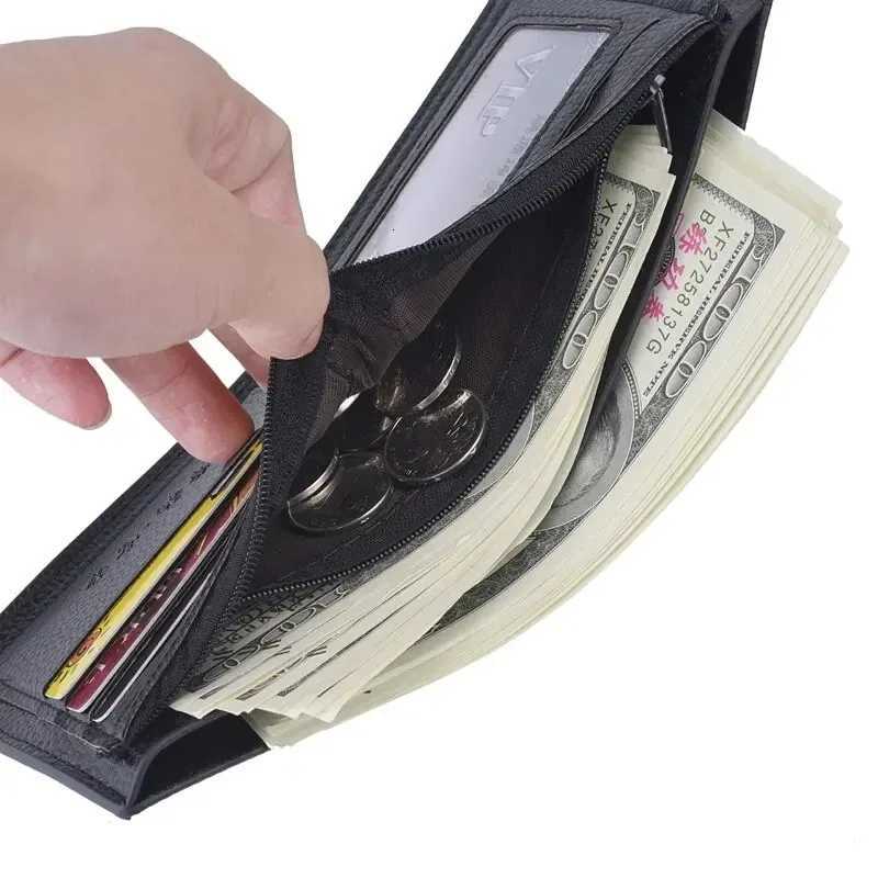 Personalized Custom Name Men Lychee Print Short Wallet Casual Zipper Credit Card Purse with Multi Slot ID Holder and Coin PocketT251119