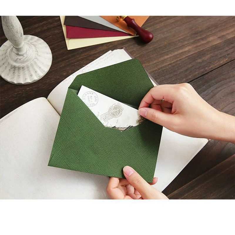 50PCS/Lot 16x11cm Greeting Cards Linen texture Envelopes Classical Blank Envelopes Wedding Invitation Envelope Gift Envelope G251119