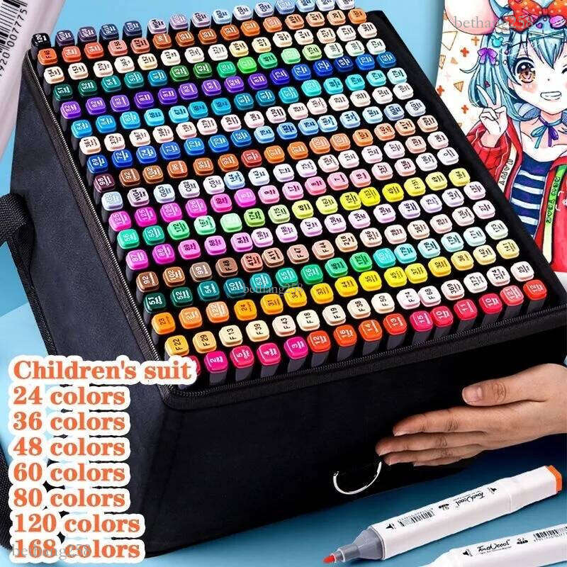wholesale Markers 12168 Colores Markers Brush Pens Set Painting Drawing Manga Highlighter School Art Supplies For Artist Korean Stationery 230825