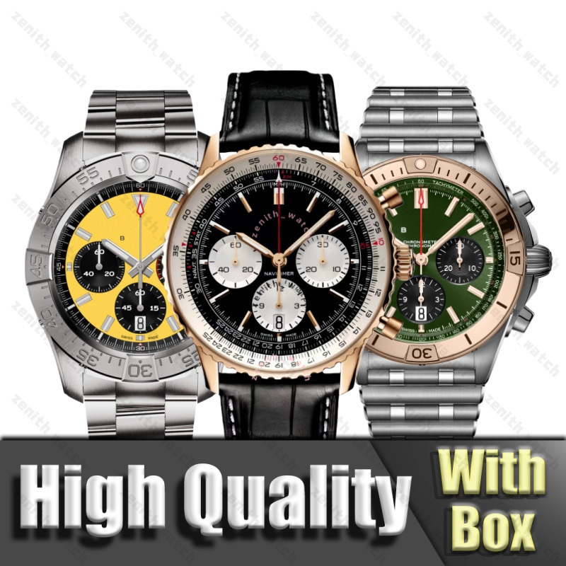 AAA Men Watch Designer Breitlngities Watches Men Navitimerly Watch Chronograph Manwatch Top Time Watch Six Pin Quartz Watch Men Wristwatch Stainless Steel Watch 42
