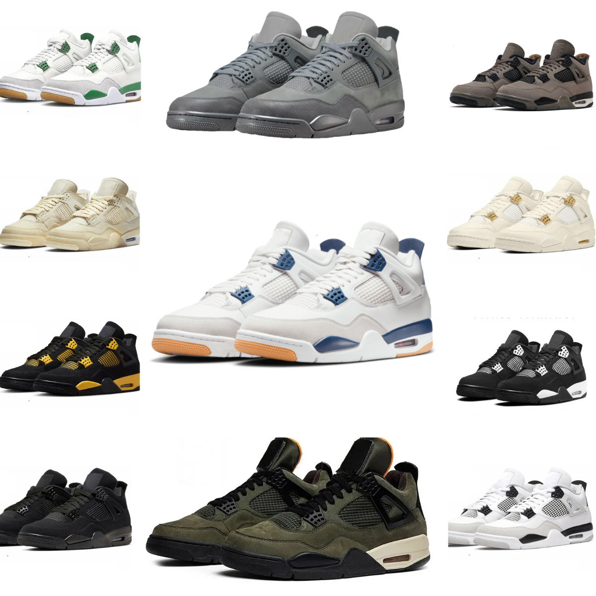 Trainers J4 4 Navy Basketball Sports Shoes Jump Mens Women 4S Black Cat 2025 Sail RetroES Red Wet Cement Thunder White Blue Undefeated Cave Stone Outdoor Sneakers S8