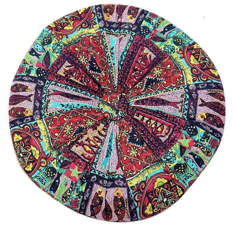 1pcs Round Pumpkin Cushion Creative Geometry Print Sofa s Home Decor Seat Cushions High Quality Moroccan CushionM251119