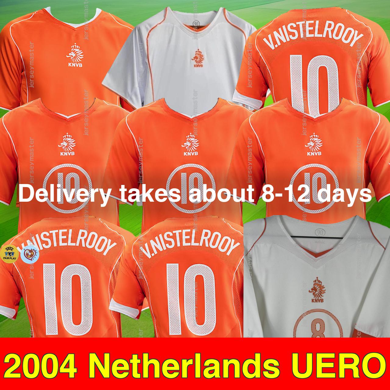 Netherlands Euro 2004 Retro Soccer Jersey V.NISTELROOY Van Basten