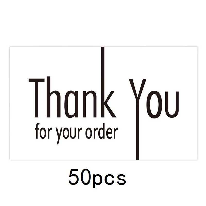 50pcs/pack White Thank You Cards Thank You Notes for Wedding Shower Wedding Small Business Graduation Bridal Shower G251119