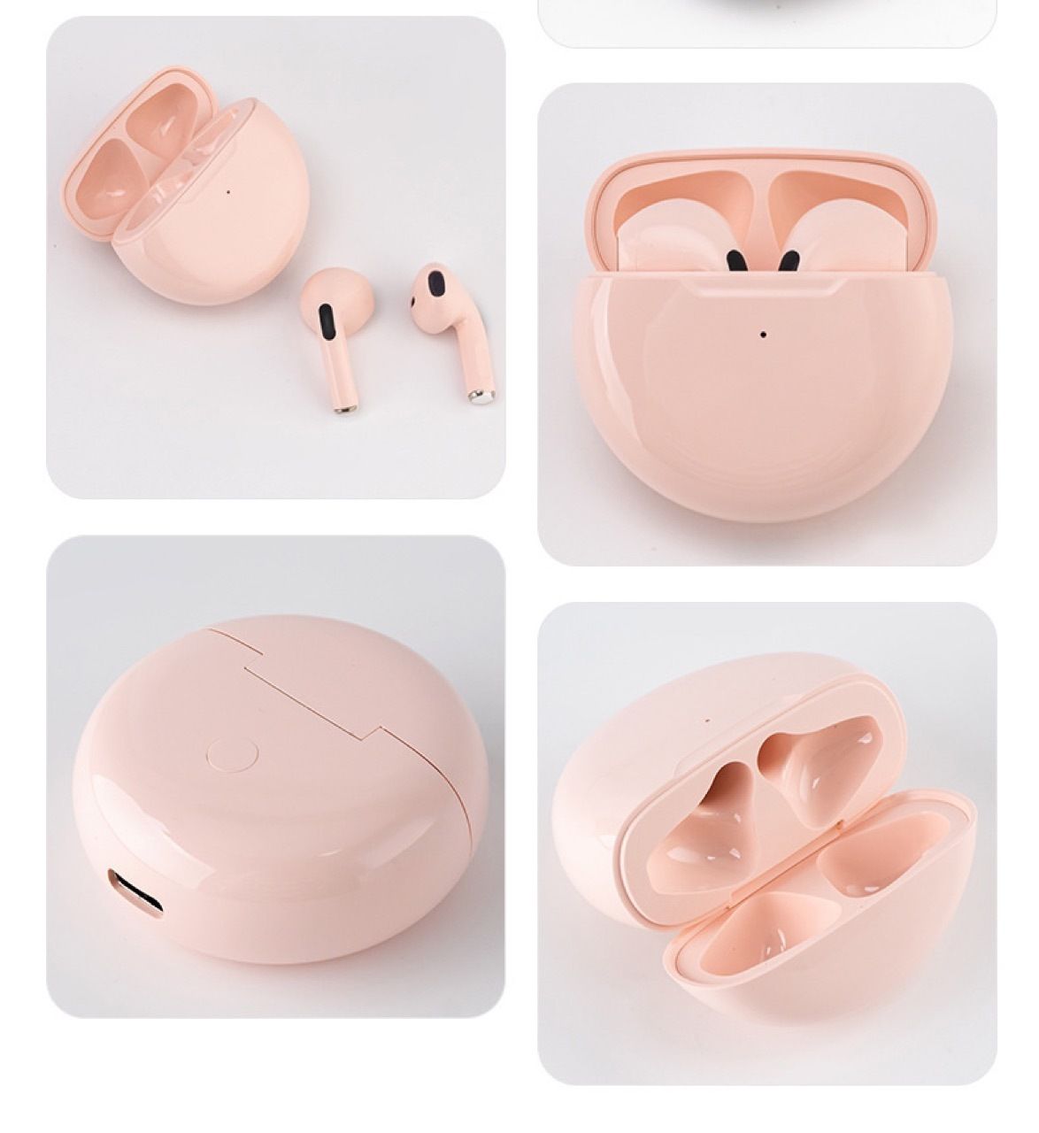 Pro6 Noise Cancelling Earbuds BT5.3 Wireless Headphones Earphone with Mic for Sports