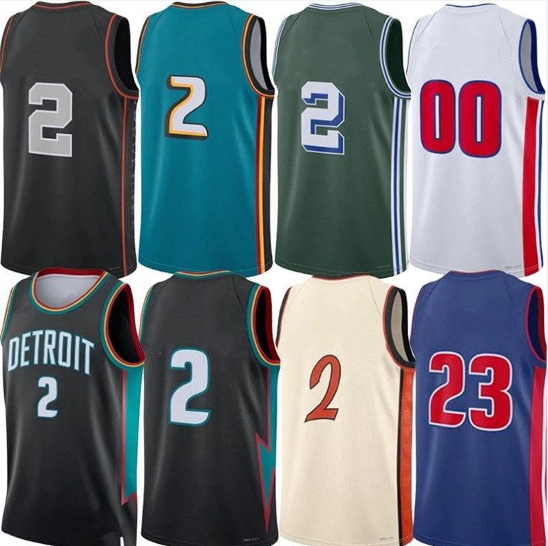 25 26 DET Piston Cade Cunningham Basketball Jerseys Jaden Ivey Jalen Duren Ausar Thompson Isaiah Stewart Tobias Harris Ronald Holland LeVert Custom City Jersey