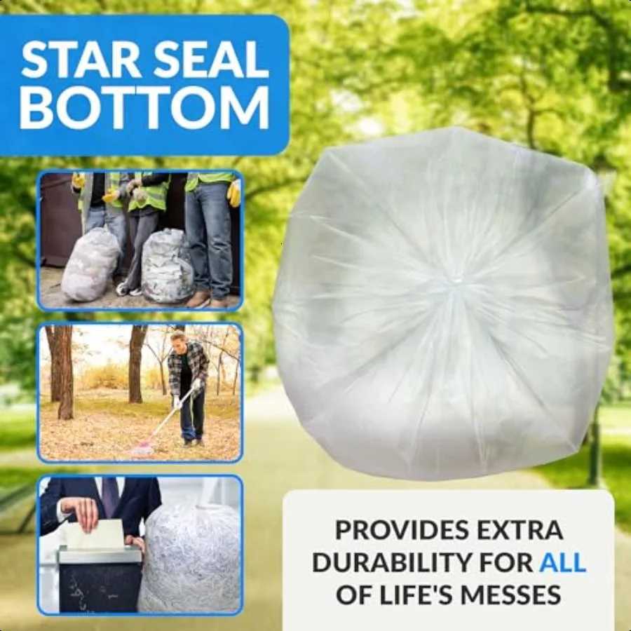 3033 Gallon Trash Bags Heavy Duty 250 Count Bulk Clear Large Trash Bags 30 32 Gallon Made in USA C251119