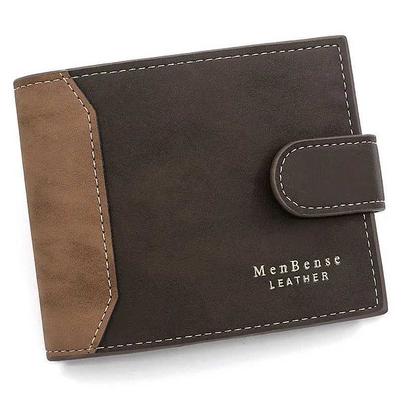 New Short Men Wallets Slim Card Holder Quality PU Leather Brand Male Wallet Small Photo Holder 3-fold Bag Frosted Mens PursesT251119
