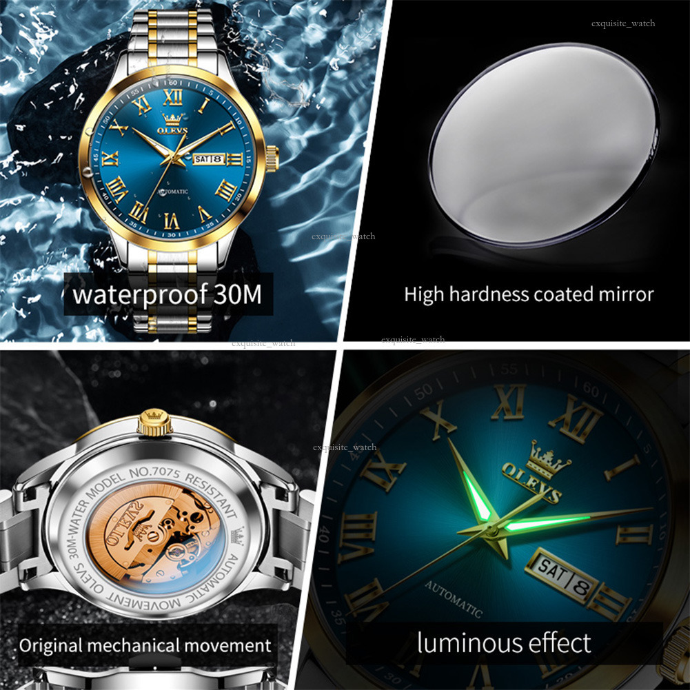 OLEVS Brand Designer Men's New Roman Digital Watch World-renowned Craftsman Style Luxury Waterproof Mechanical Men's Wristwatch Free Shippin