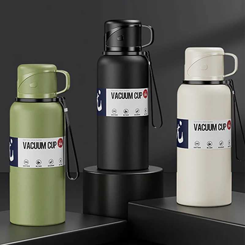 2L Thermal Large Capacity With Straw Stainless Steel Cold and Hot Water Bottle Sport Thermos Cup L251118 W260226
