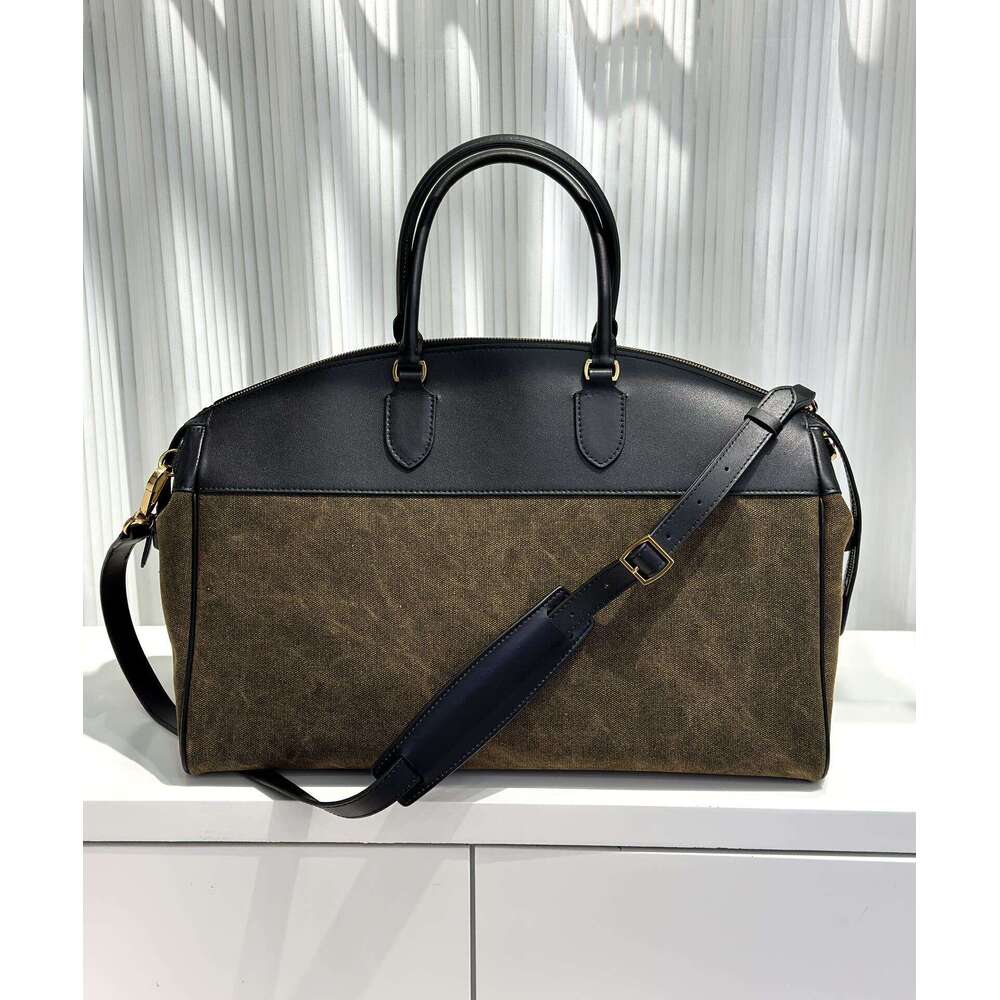 Mm Women's Bags Leather Handbag, Simple Single Shoulder Slanted High-End Feel, Large Capacity Tote Bag, Women's Spring/Summer New Travel Bag