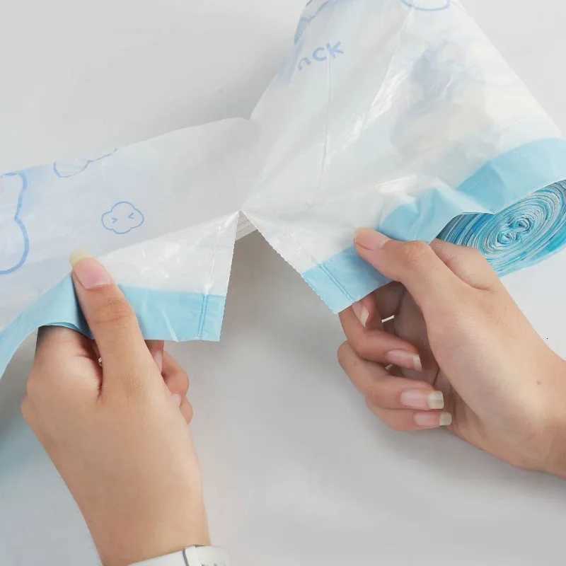 Drawstring Garbage Bag Large Capacity Handheld Trash Bags Disposable Waste Bags for Kitchen Dormitory Thickened Garbage Pouches C251119