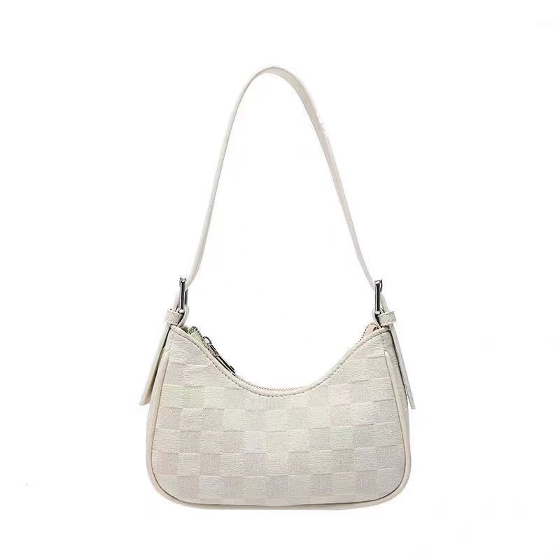 2025 New Niche Cream Crescent Bag for Women: High - end Baguette Shoulder and Underarm Bag for Autumn and Winter