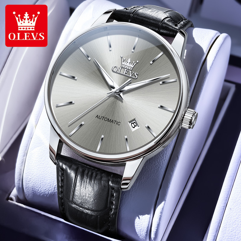 OLEVS Designer Men's Watches Fully Automatic Mechanical Watches Business Luxury Gentleman's Simple Waterproof Watches Men's Watches Fre