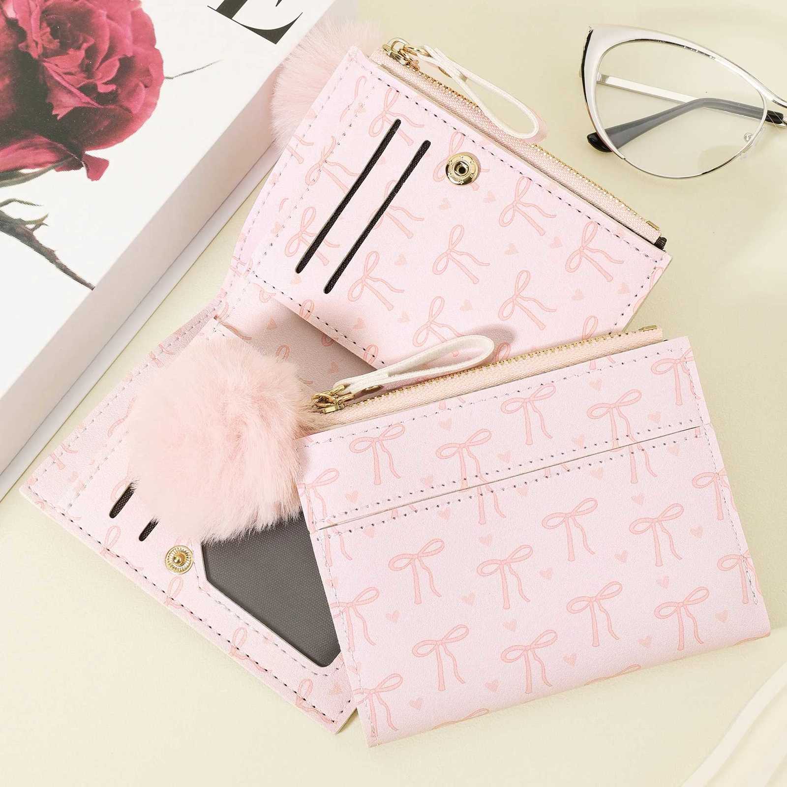 Fashion Features a Stylish Pom pom Accent Small Wallet Coin Pocket Small Wallet Womens Fashion Multi Card Slot Wallet and IdT251119