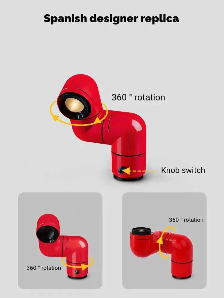 Spanish Space Age floor lamp Designer Replica Red White Water Pipe Standing Lamp For Living Room Sofa Bedroom Room Decoration M251119