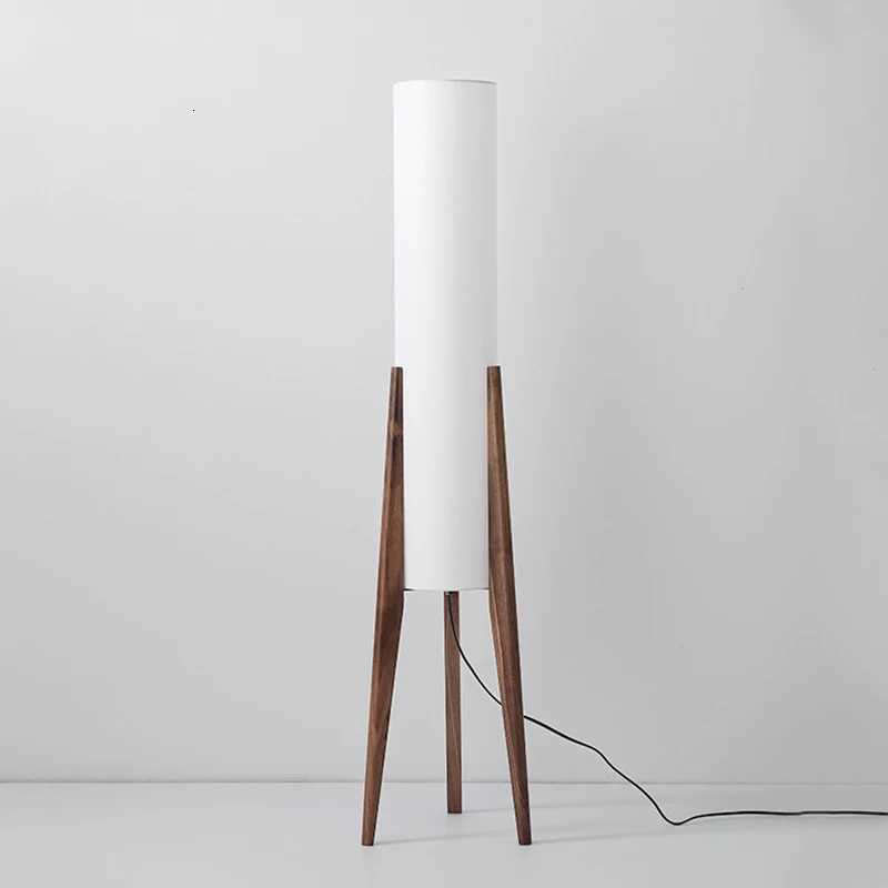 Solid Wood Floor Lamp Nordic Art Simple Modern Lamp Shade Fabri Bedroom Living Room Decor Reading Restaurant Living Room Standin M251119