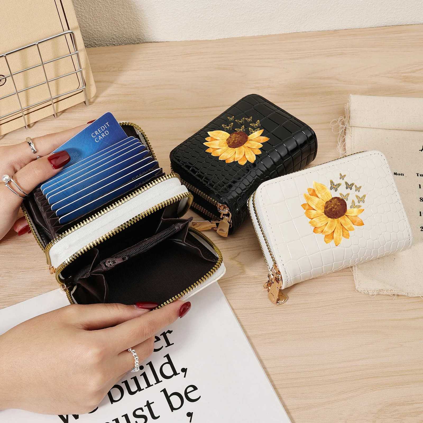 Fashionable Womens Minimalist Short Wallet Handbag Zipper Coin Wallet Fashionable Double Zipper High Quality Credit Card StorT251119