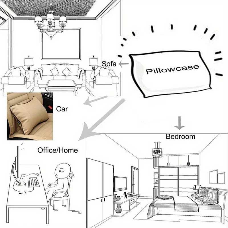 Nordic Black White Modern Minimalist Cover Living Room Sofa Cushion Rectangular Ins Style M251119