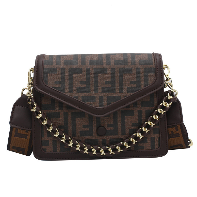 Designer bag free shipping 2025 fashion casual letter high-end texture printed small square bag, single shoulder diagonal cross bag for women