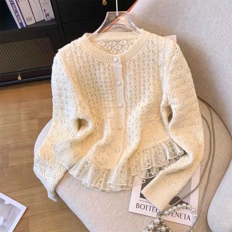 New 2025 Autumn Winter Unique Beautiful Leisure Ladies Sweater Coat Temperament Korean Version Womens Knitting Cardigan Sweater H251119