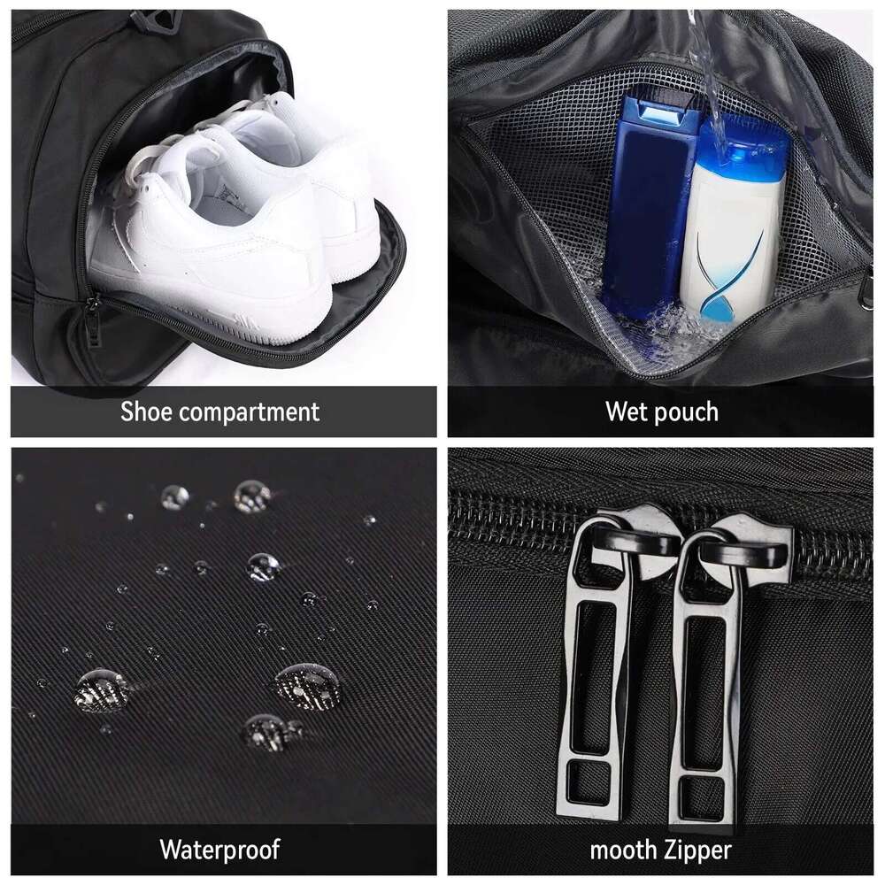 Likros Sports Gym Travel With Shoes Compartment For Men Women 40L Lightweight Foldable Duffel Workout Bag