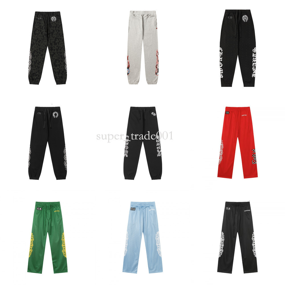 chrome heartsleggings pants mens pant designer high quality paint style printed sweatpants fashion street jogger men hip hop rock us crome hearts chromehearts DN0E