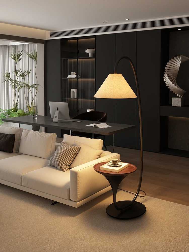 Nordic Modern High-End Fishing Lamp Floor Lamp Living Room Sofa Side Standing Lamp Antique Shelf Lamp LED Decorative Floor Light M251119