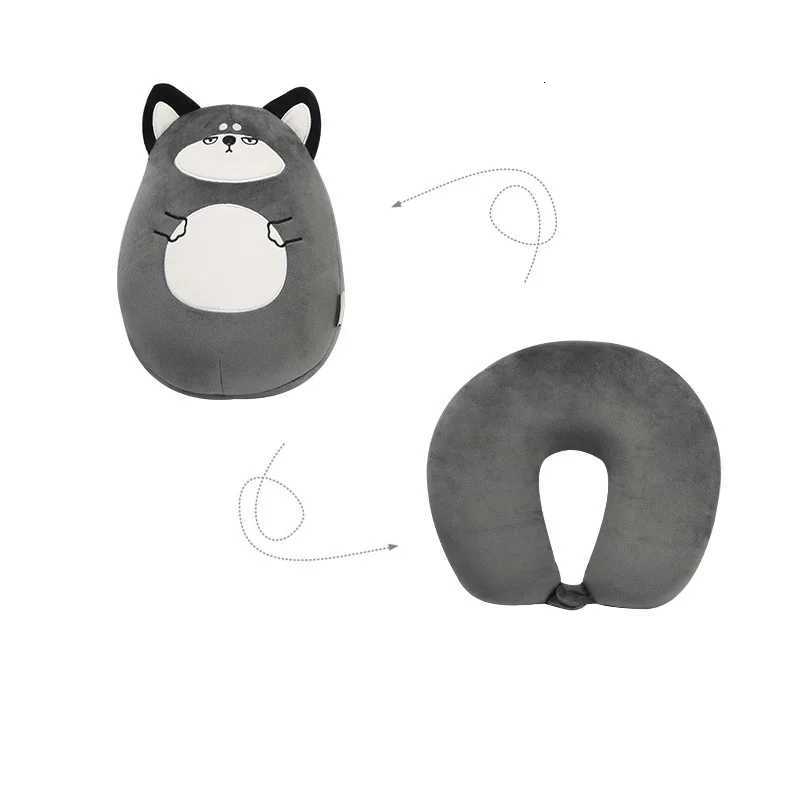 2-in-1 Neck U-shaped Nap Cartoon Figure U-shaped Throw Travel Neck Office Headrest CushionM251119