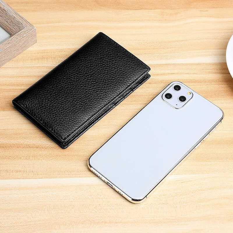 Soft Thin Real Leather Card Holder Men and Women Credit Card VIP ID Cases Slim Simple WalletsT251119