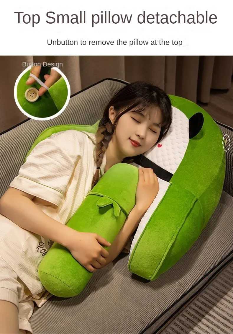 New Ice Bean Multifunctional Waist Cushion Headrest Tatami Mattress Panda Waist Protection Soft Bag CushionM251119