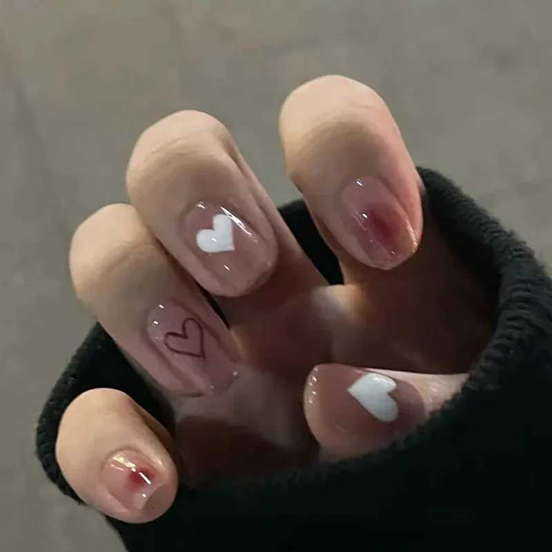 Pink Fake Nails Press on Nail Designs Art Long Tips False Forms with Glue Stick Stickers Reusable Set Acrylic ArtificialT251118T251119