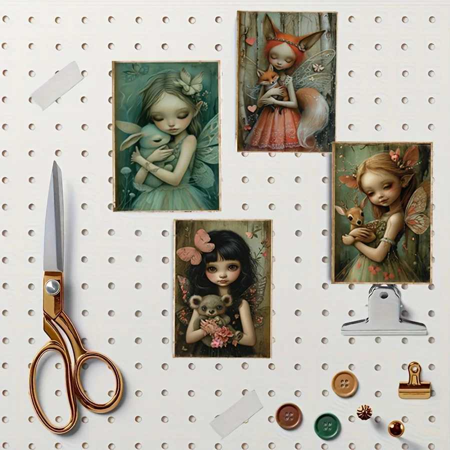 JAIIMAN 44pcs Card and Sticker Animal Woodland Fairyfor Holiday Party Flag DIY BottlePaper Craft Junk JournalScrapbooking G251119