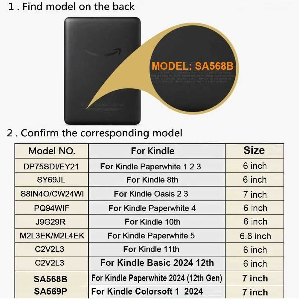 1PC color software e-reader case for Kindle Paperwhite 7-inch 2024 (12th generation) acrylic back cover automatic wake-up/sleep protection caseXJ25041