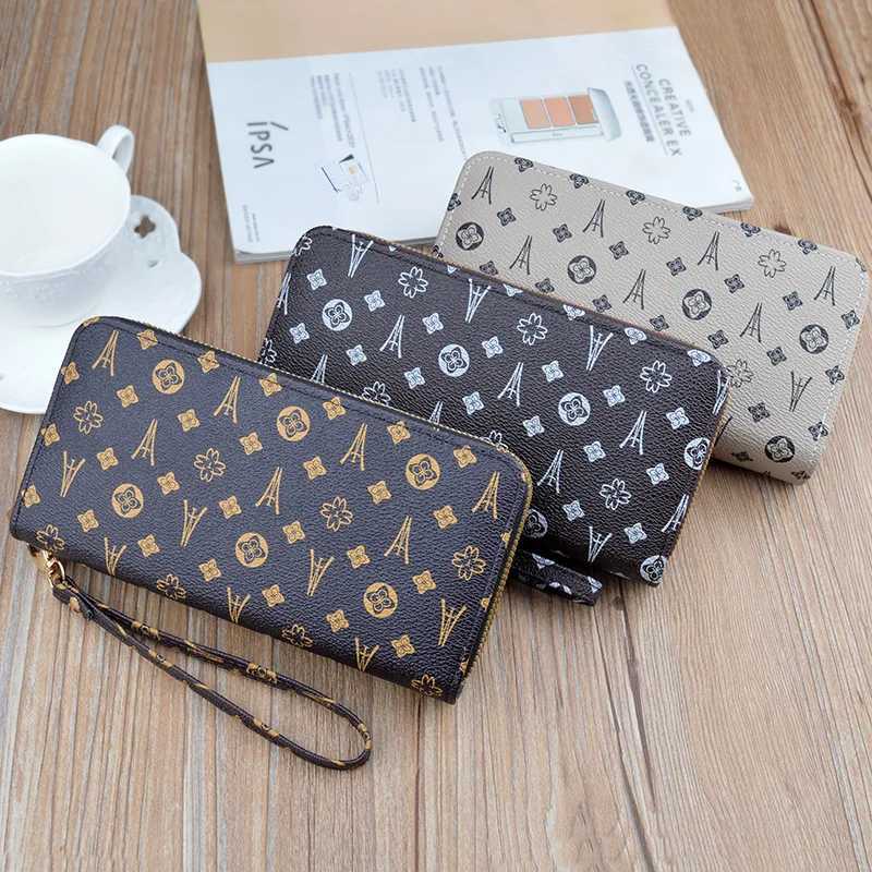 Women Long Wallets Double Zipper Clutches Purse Big Letter Fashion Wristlet Wallet Phone Portfel Damski Card Holder Lady WalletsW251119