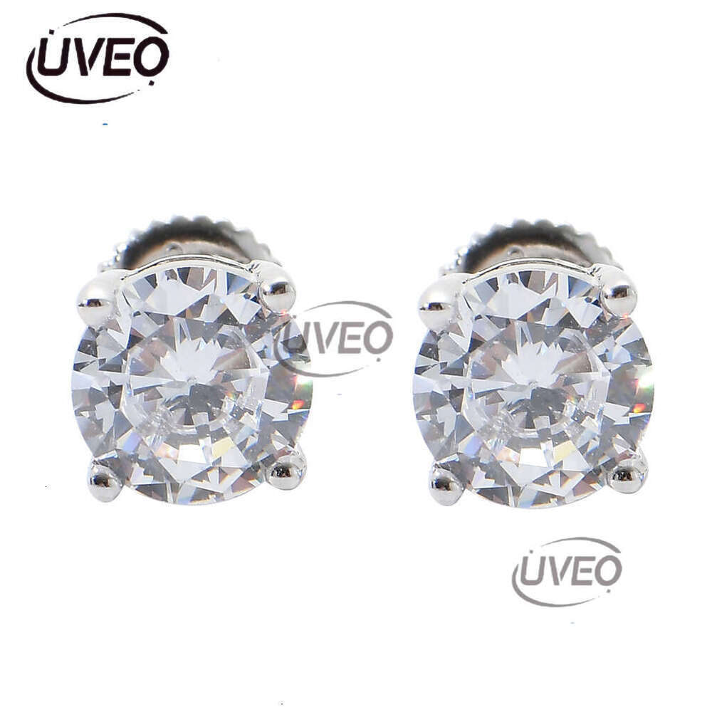 Luxury Hip Hop GRA Certificate Ice out VVS Moissanite 3mm 5mm 7mm earrings for men and women Free delivery