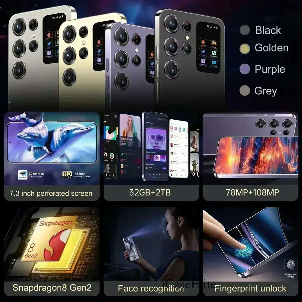 New S26 Ultra 7.3HD Mobile Phones Original Smartphone 5G Dual SIM Android 14 Cell Phone 8000mAh 108MP Global Version Cellphones