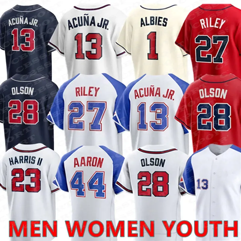 Braves 2024 City Connect Mens Womens Kids Baseball Jerseys Austin Riley Ronald Acuna Jr. Ozzie Albies Matt Olson Sean Murphy Eddie Rosario Max Fried Marcell Ozuna
