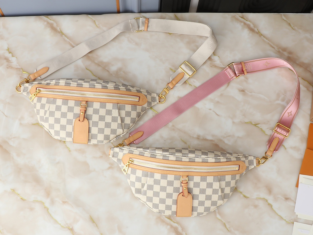 2025 Designer appearance level temperament sports chest bag high-grade lychee print crossbody bag preppy fashion waist pack for men and women